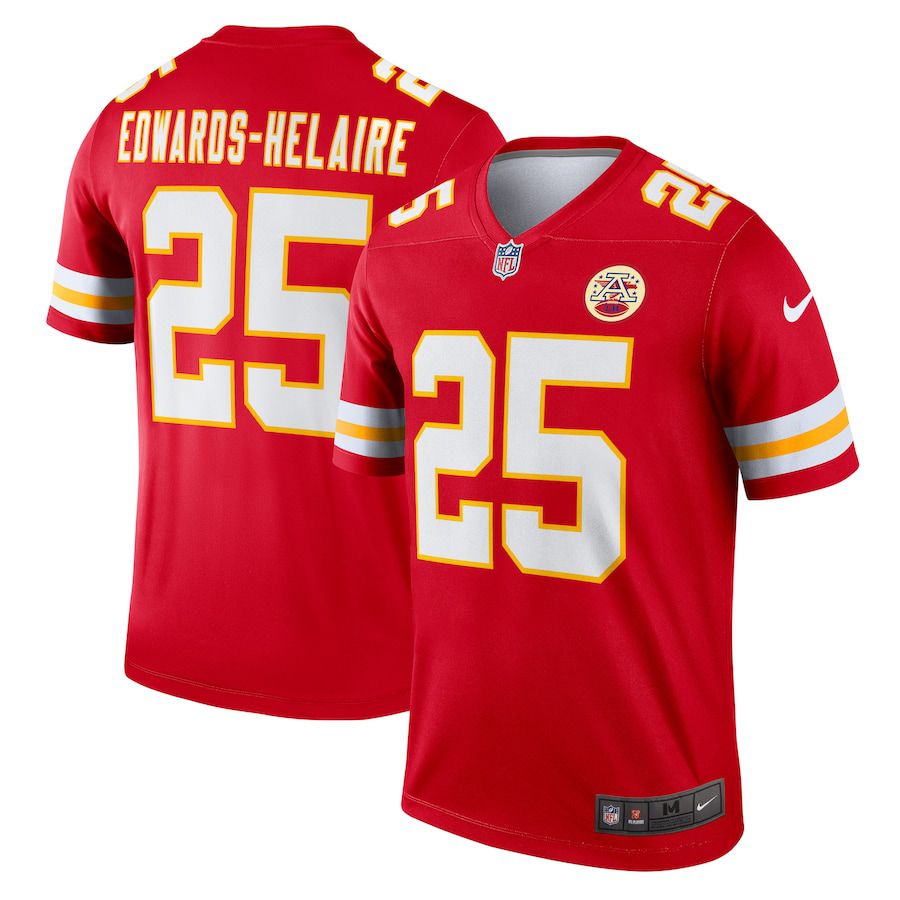 Men Kansas City Chiefs #25 Clyde Edwards-Helaire Nike Red Legend NFL Jersey->kansas city chiefs->NFL Jersey